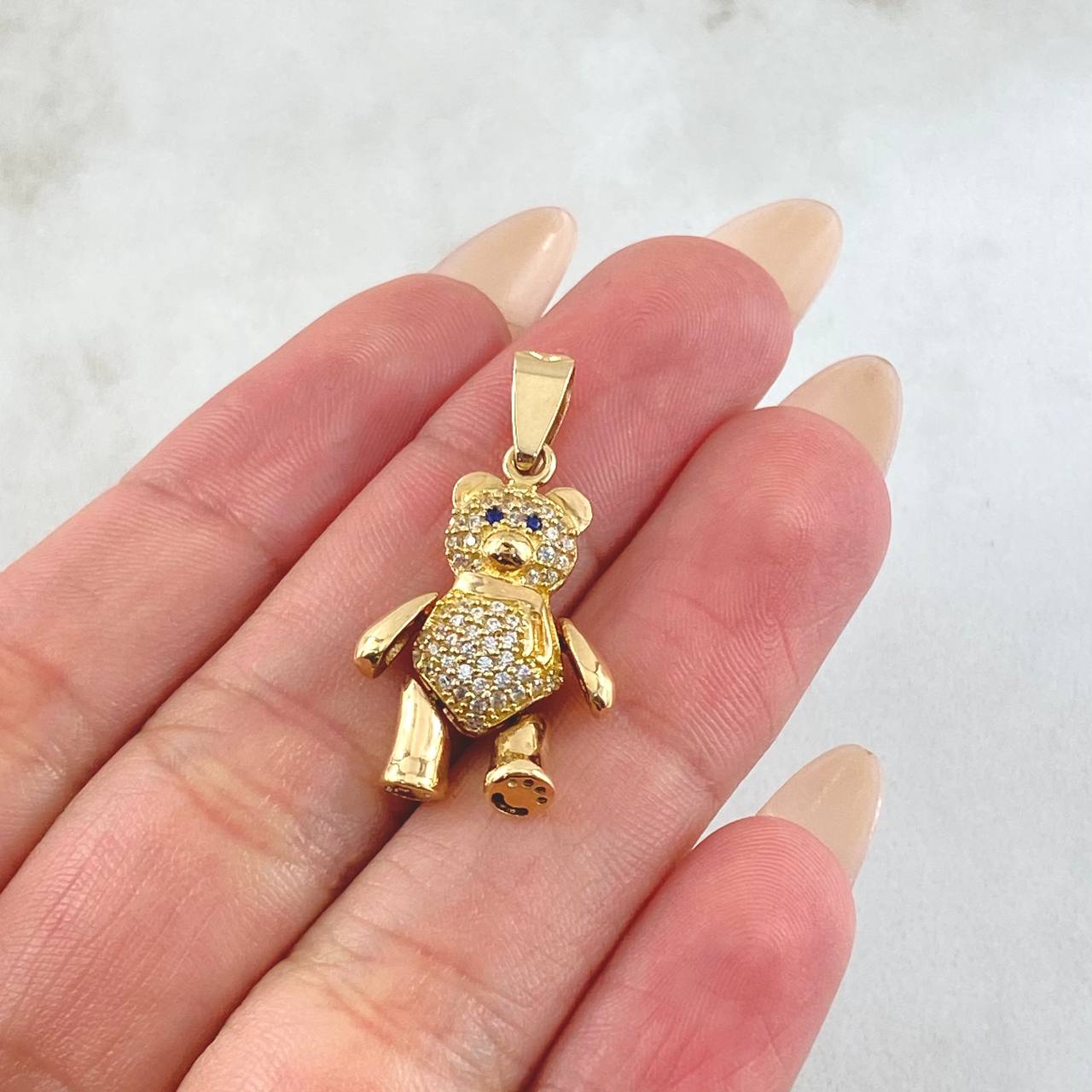 Dije Oso Articulado Bufanda 5gr / 3cm / Oro Amarillo 18K ©