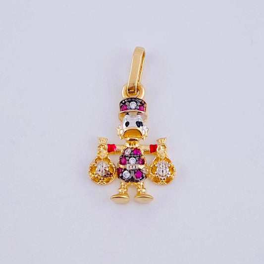 Dije Pato Bolsa Dinero 1.55gr / 2.3cm / Oro Amarillo 18K