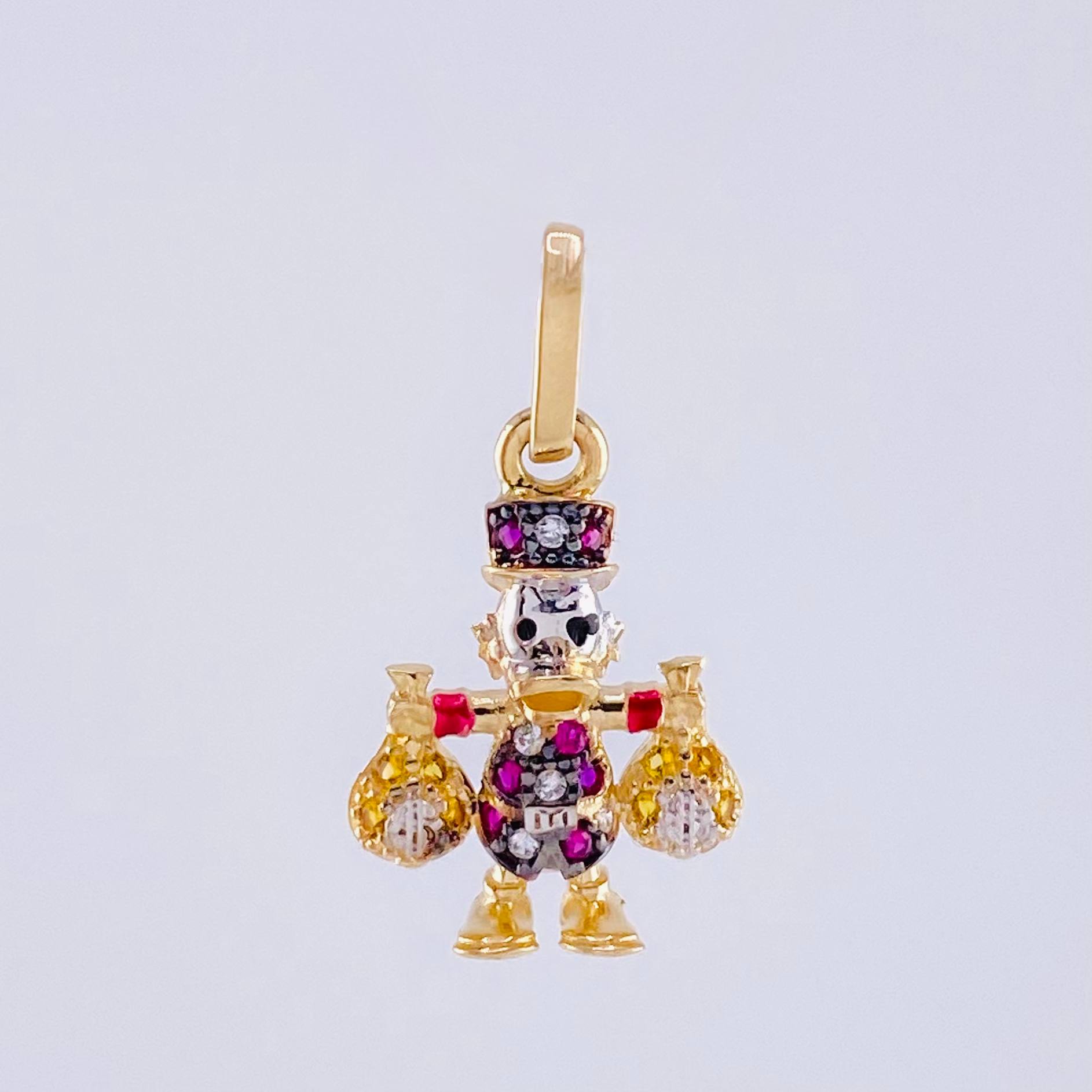 Dije Pato Bolsa Dinero 1.55gr / 2.3cm / Oro Amarillo 18K