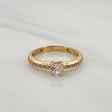 Anillo Solitario Churumbela 2.8gr / T6 3/4 / 2.3cm / Oro Amarillo 18K