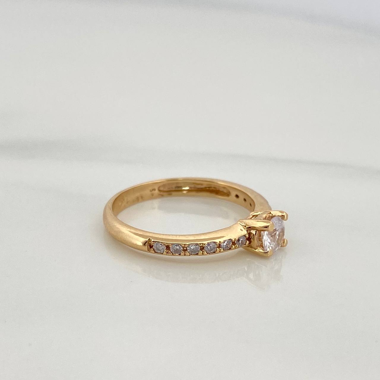 Anillo Solitario Churumbela 2.8gr / T6 3/4 / 2.3cm / Oro Amarillo 18K