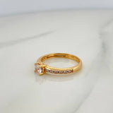 Anillo Solitario Churumbela 2.8gr / T6 3/4 / 2.3cm / Oro Amarillo 18K