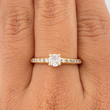 Anillo Solitario Churumbela 2.8gr / T6 3/4 / 2.3cm / Oro Amarillo 18K