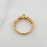 Anillo Solitario Churumbela 3.25gr / T6 1/2 / 2.3cm / Oro Amarillo 18K $