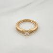 Anillo Solitario Churumbela 3.25gr / T6 1/2 / 2.3cm / Oro Amarillo 18K $