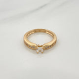 Anillo Solitario Churumbela 3.25gr / T6 1/2 / 2.3cm / Oro Amarillo 18K $