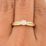 Anillo Solitario Churumbela 3.25gr / T6 1/2 / 2.3cm / Oro Amarillo 18K $