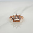 Anillo Corona 2.25gr / T6 / 2cm / Dos Oros Blanco Rosa 18K $