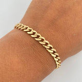 Pulso Cubano 9.05gr / 20.2cm / 6mm Oro Amarillo 18K &