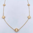 Cadena Espiga Trebol Gradual 9.15gr / 48.7cm-51.1cm / 1.5mm Diamantada Oro Amarillo Nac.Esp. 18K $