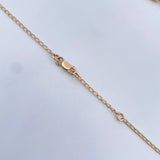 Cadena Espiga Trebol Gradual 9.15gr / 48.7cm-51.1cm / 1.5mm Diamantada Oro Amarillo Nac.Esp. 18K $