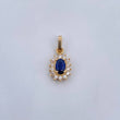 Dije Halo 1.3gr / 1.8cm / Circones Blanco Azul Oro Amarillo 18K $