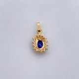 Dije Halo 1.3gr / 1.8cm / Circones Blanco Azul Oro Amarillo 18K $