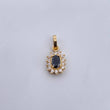 Dije Halo 1.35gr / 1.8cm / Circones Negro Blancos Oro Amarillo 18K &