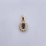 Dije Halo 1.35gr / 1.8cm / Circones Negro Blancos Oro Amarillo 18K &