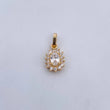 Dije Halo 1.5gr / 1.8cm / Circones Blancos Oro Amarillo 18K $