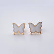 Topos Mariposa 2.4gr / Electroestatico Blanco Oro Amarillo 18K &