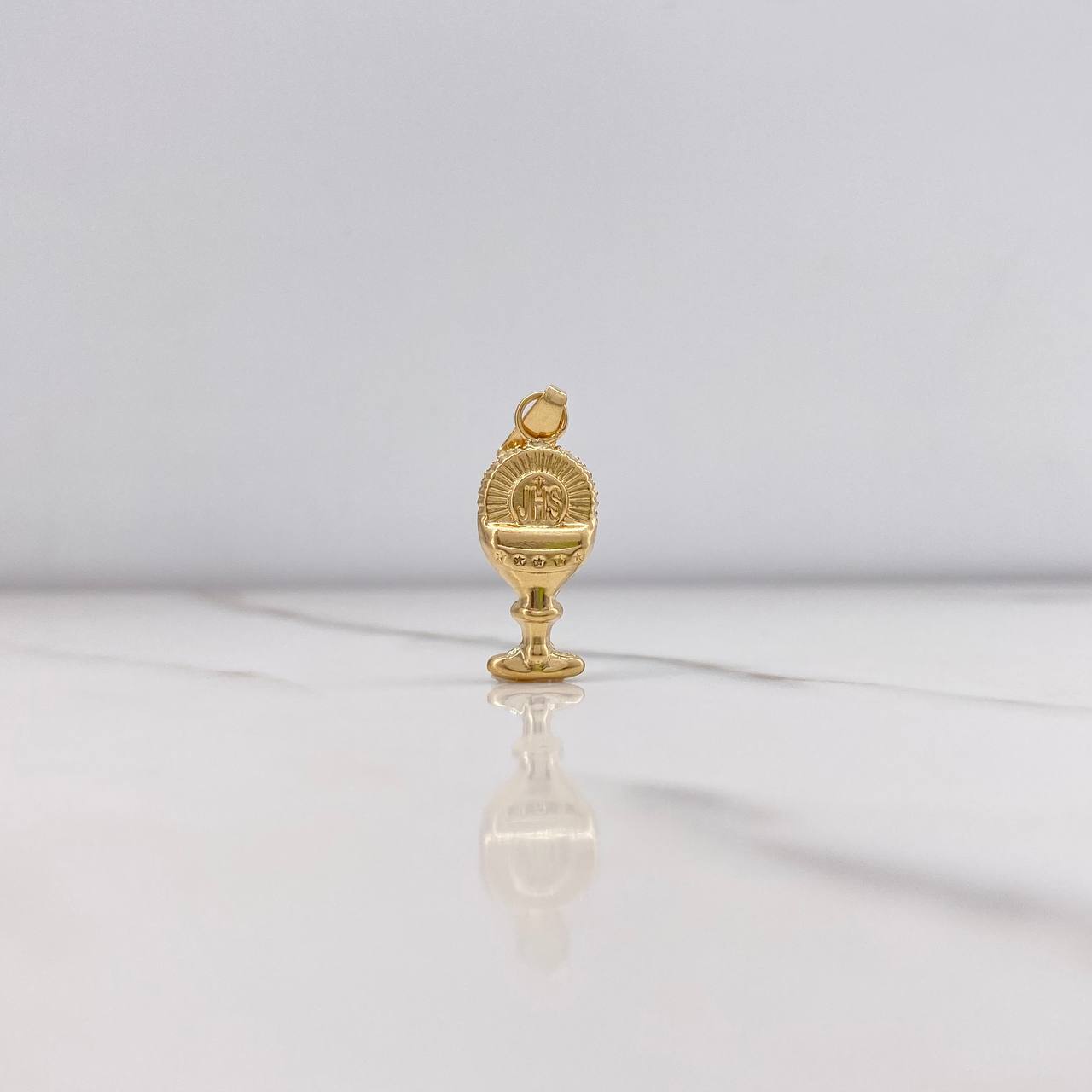 Dije Caliz 1.1gr / 2.8cm / Troquelado Oro Amarillo 18K #