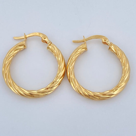 Candongas Mary 2.3gr / 2.5cm / Oro Amarillo 18K $