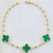 Pulso GC Trebol Verde 5.7gr / 21cm / Oro Amarillo Nac.Esp. 18K ©