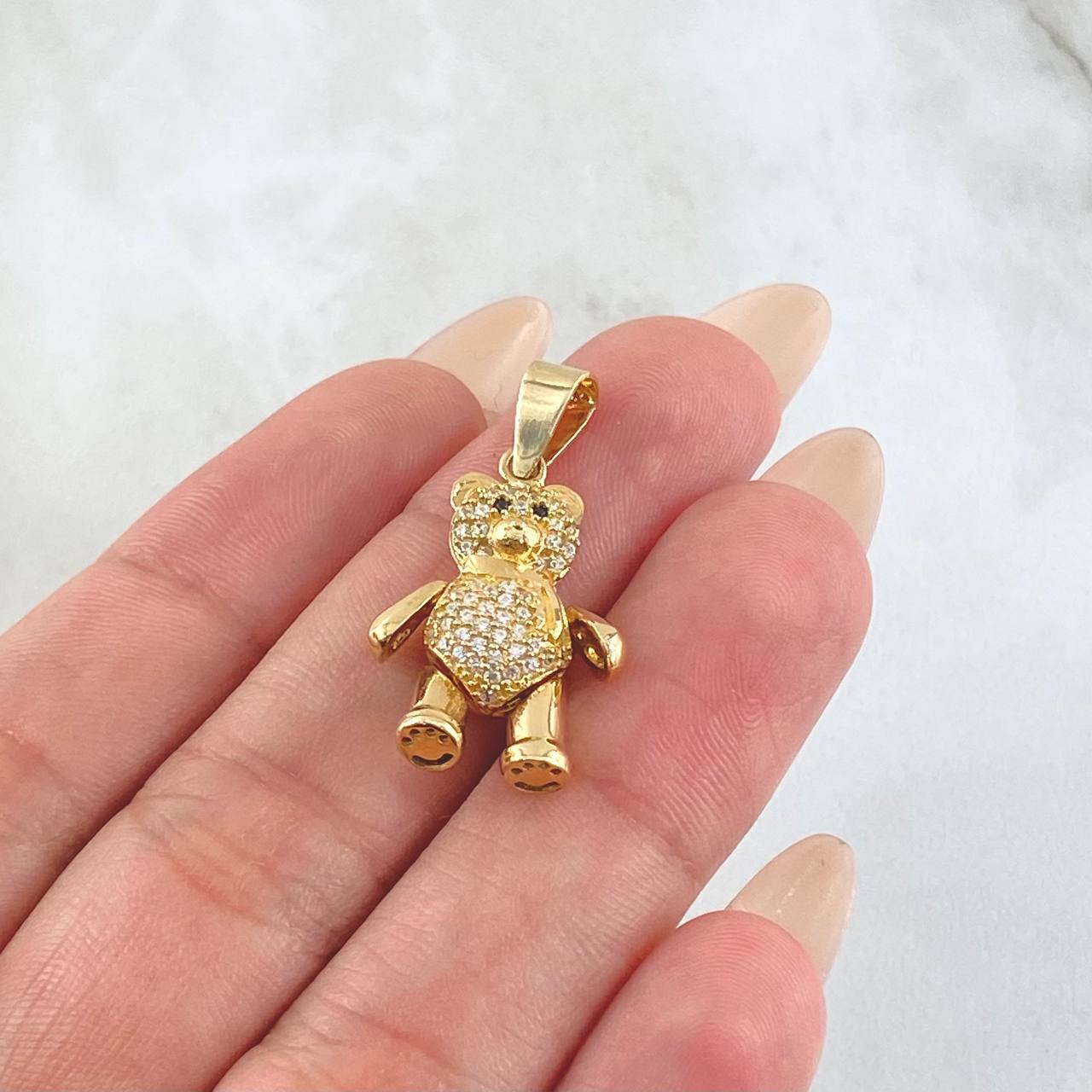Dije Oso Articulado Bufanda 4.8gr / 3cm / Oro Amarillo 18K ©