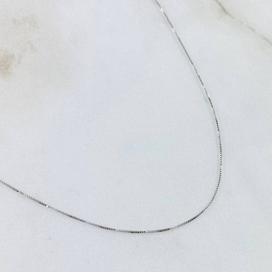 Cadena Veneciana 0.85gr / 40cm / Oro Blanco +3 18K *
