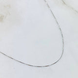 Cadena Veneciana 0.85gr / 40cm / Oro Blanco +3 18K *