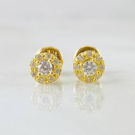 Topos Halo 0.95gr / 5mm Oro Amarillo 18K