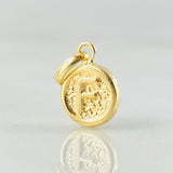 Dije Letra F 0.35gr / 1.4cm / Oro Amarillo 18K