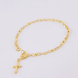Pulso Denario Virgen Milagrosa 2.45g / 17.5cm / 3.1mm Oro Amarillo 18K