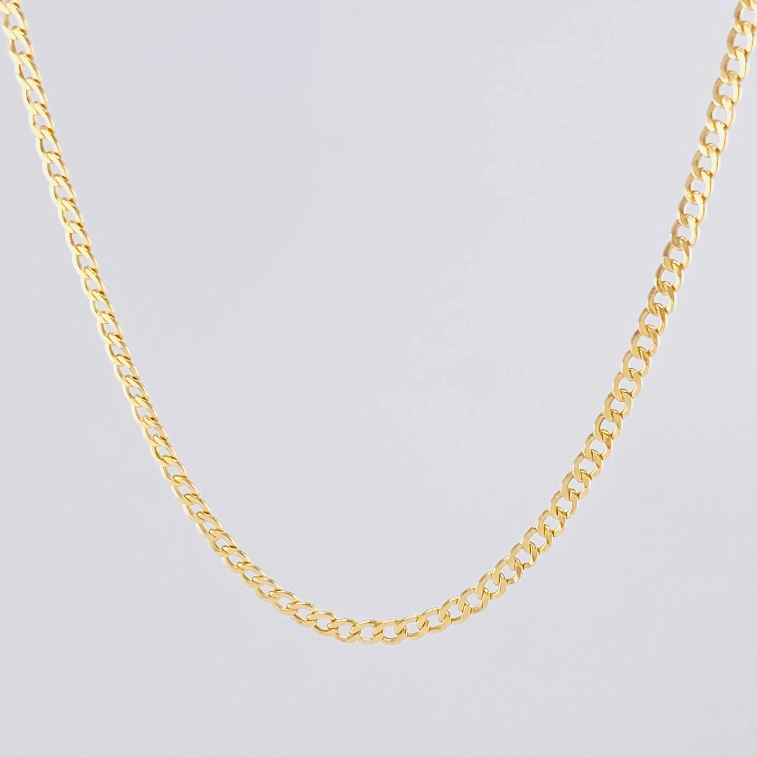 Cadena Cubana 3g / 60cm / 2.4mm Oro Amarillo 18K