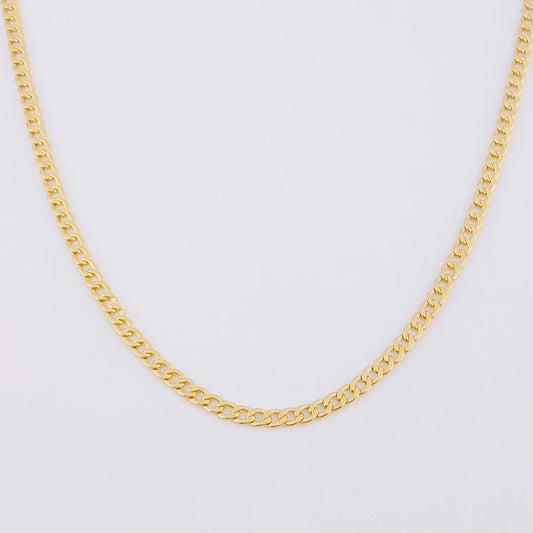 Cadena Cubana 3g / 60cm / 2.4mm Oro Amarillo 18K