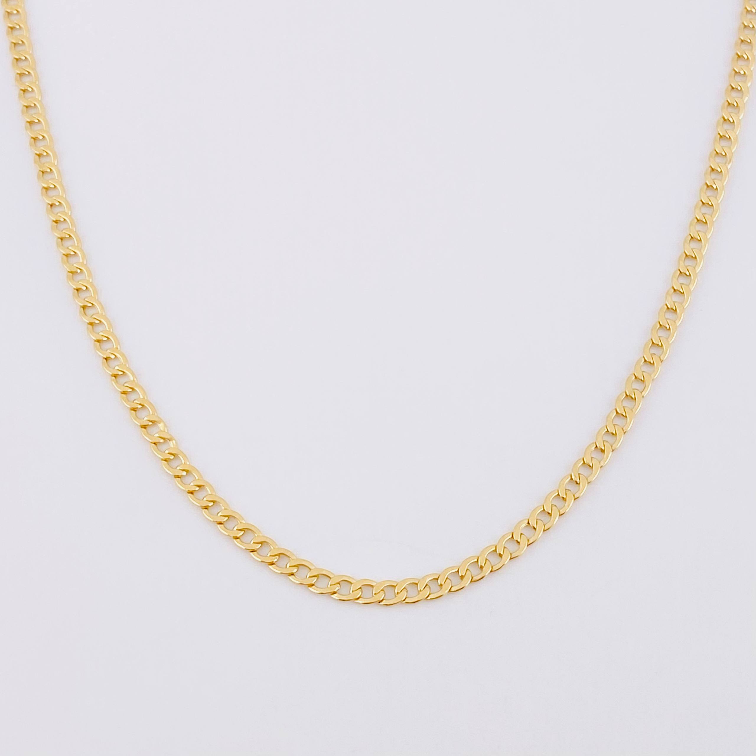Cadena Cubana 2.6g / 50cm / 2.5mm Oro Amarillo 18K