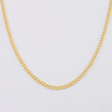 Cadena Cubana 2.55g / 60cm / 2.4mm Oro Amarillo 18K