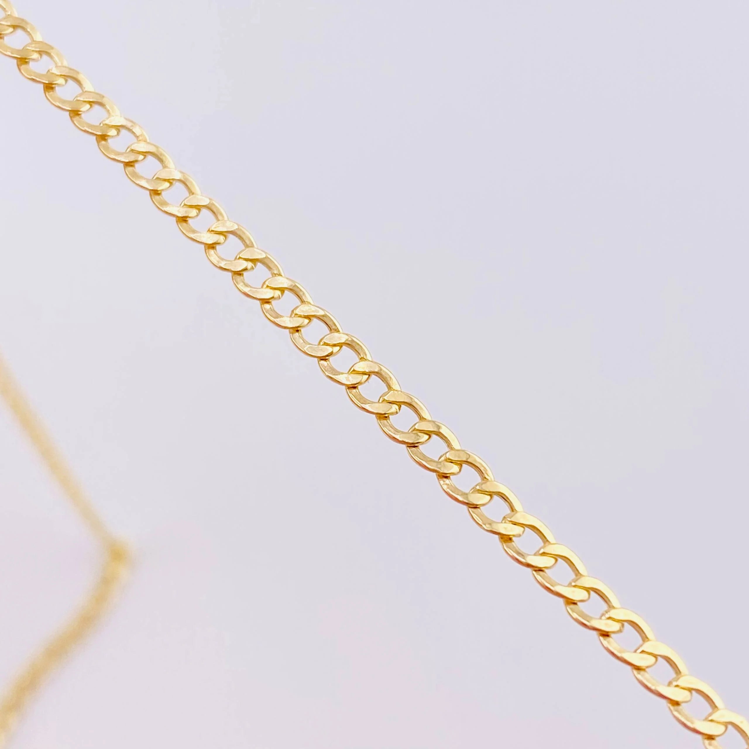 Cadena Cubana 3g / 60cm / 2.4mm Oro Amarillo 18K