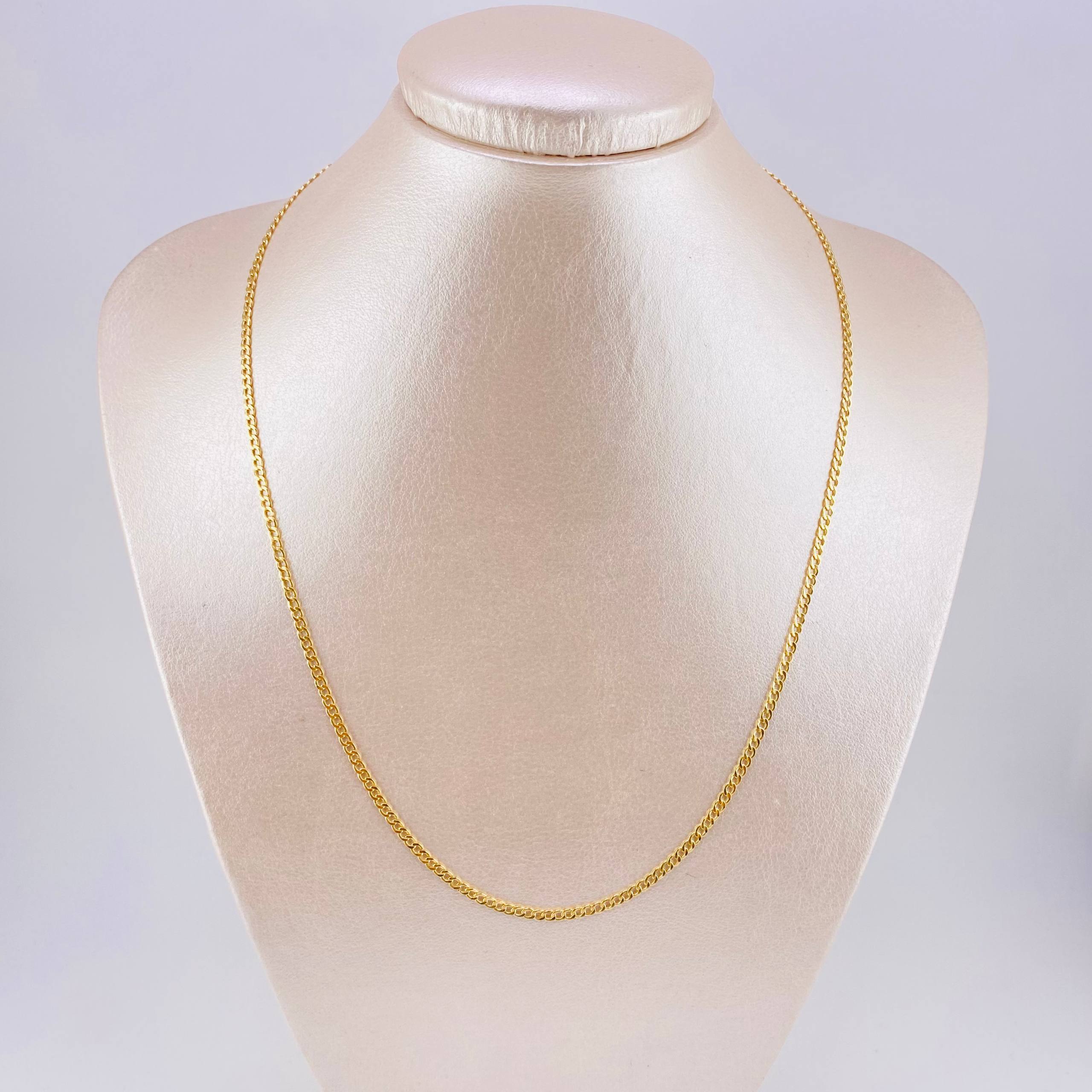 Cadena Cubana 2g / 49.5cm / 2.4mm Oro Amarillo 18K