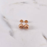Topos Bola 0.85gr / 7mm Diamantadas Oro Rosa 18K $