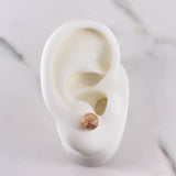 Topos Bola 0.9gr / 7mm Diamantadas Oro Rosa 18K $