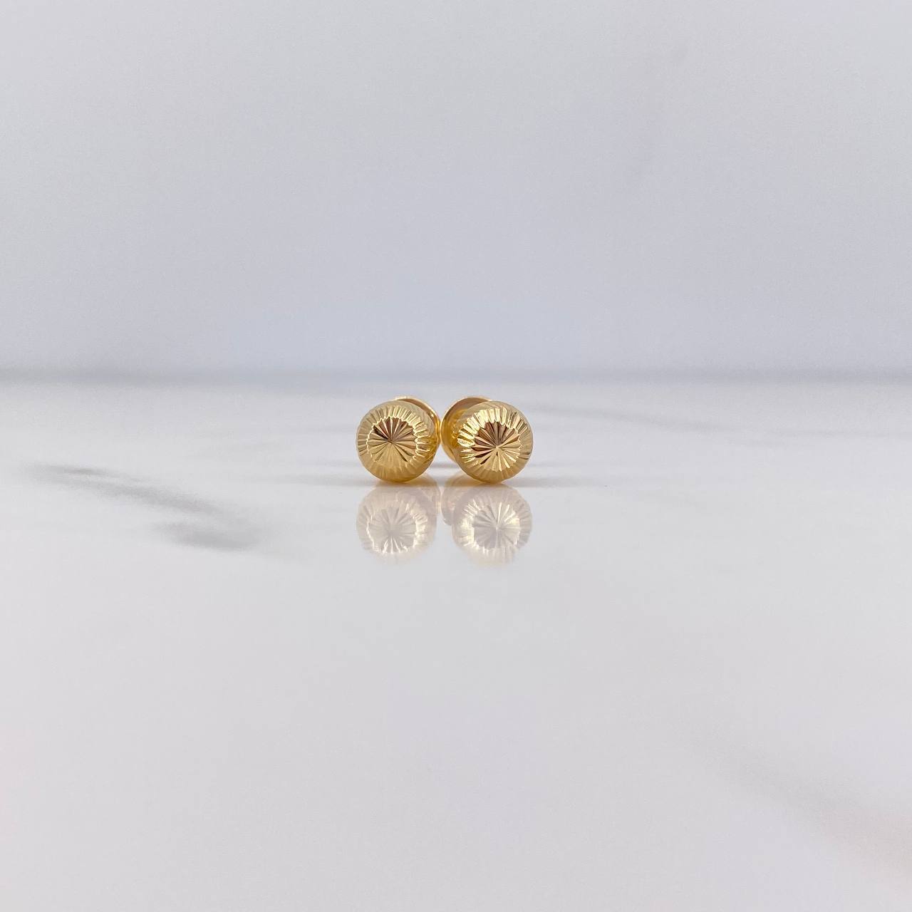 Topos Bola 0.7gr / 6mm Diamantadas Oro Amarillo 18K $