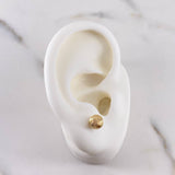 Topos Bola 0.7gr / 6mm Diamantadas Oro Amarillo 18K $