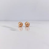 Topos Bola 0.7gr / 6mm Diamantadas Oro Rosa 18K $