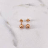 Topos Bola 0.7gr / 6mm Diamantadas Oro Rosa 18K $