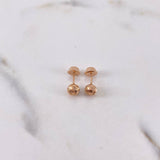 Topos Bola 0.55gr / 5mm Diamantadas Oro Rosa 18K $