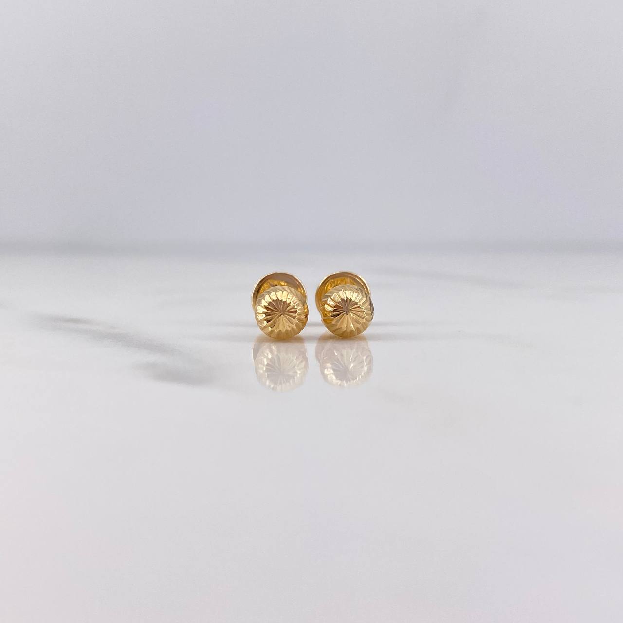Topos Bola 0.55gr / 5mm Diamantadas Oro Amarillo 18K $