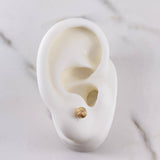 Topos Bola 0.55gr / 5mm Diamantadas Oro Amarillo 18K $