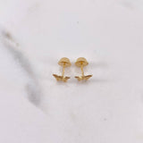 Topos Mariposa 0.45gr / Lisos Oro Amarillo 18K $