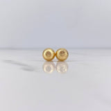 Topos Media Bola 0.9gr / 8mm Diamantadas Oro Amarillo 18K $