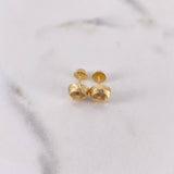 Topos Media Bola 0.9gr / 8mm Diamantadas Oro Amarillo 18K $