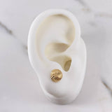 Topos Media Bola 0.9gr / 8mm Diamantadas Oro Amarillo 18K $
