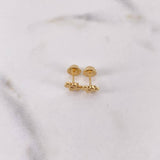 Topos Abeja 0.5gr / Lisos Oro Amarillo 18K $